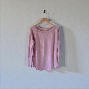 WE THE FREE FREE PEOPLE Pink Snowy Thermal Long Sleeve Tee